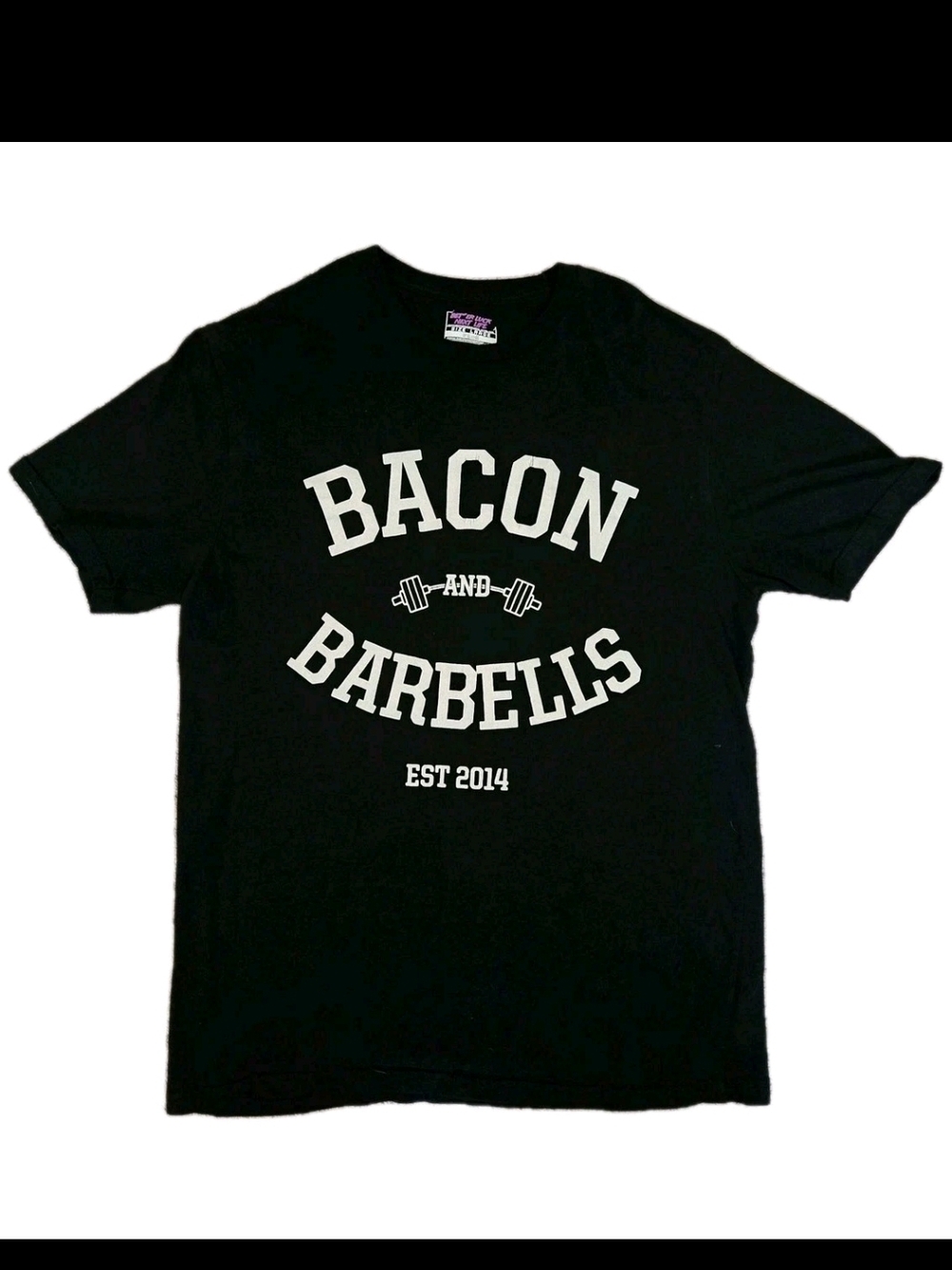 Bacon and Barbells Better Luck Next Life Lifting Shirt - Men's Large - Black
